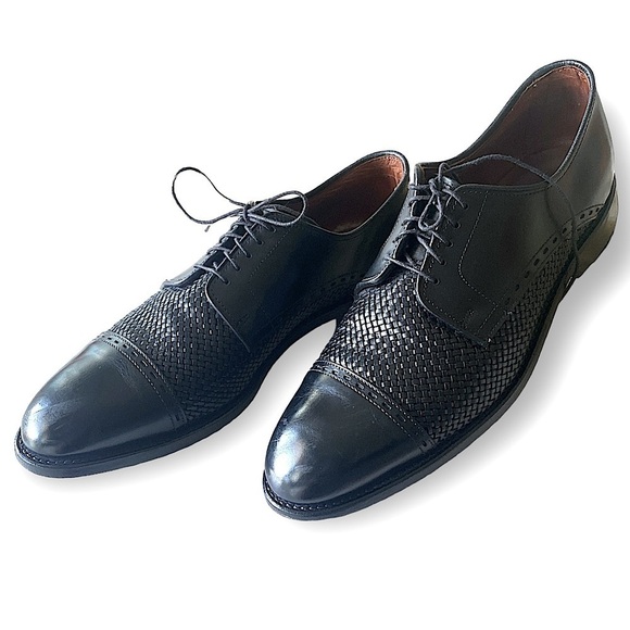 ALLEN EDMONDS New Orleans Woven Leather Oxfords Size 10.5D Lace up Gorpc… - Picture 1 of 9